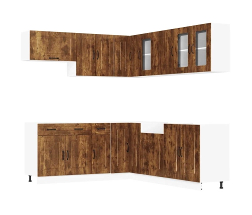 11-Daļīgs Virtuves Skapītis Komplekts, Kalmar, Ozola Krāsa Vidaxl