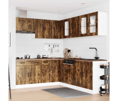 11-Daļīgs Virtuves Skapītis Komplekts, Kalmar, Ozola Krāsa Vidaxl