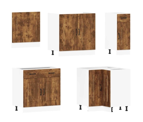 11-Daļīgs Virtuves Skapītis Komplekts, Kalmar, Ozola Krāsa Vidaxl