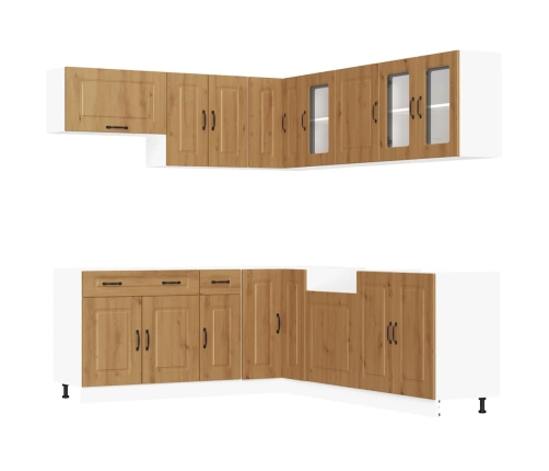 11-Daļīgs Virtuves Skapītis Komplekts, Kalmar, Koka Karas Vidaxl