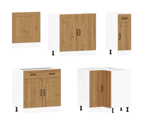 11-Daļīgs Virtuves Skapītis Komplekts, Kalmar, Koka Karas Vidaxl