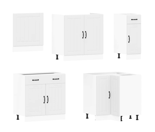 11-Daļīgs Virtuves Skapītis Komplekts, Lucca, Balta Vidaxl