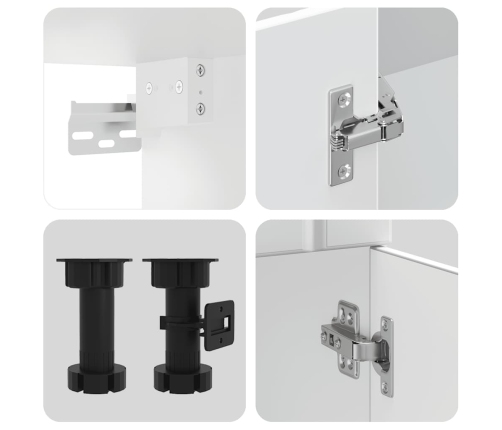 11-Daļīgs Virtuves Skapītis Komplekts, Lucca, Balta Vidaxl