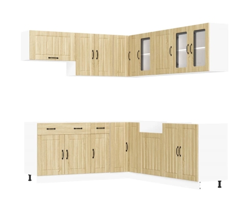 11-Daļīgs Virtuves Skapītis Komplekts, Lucca, Ozolkoka Vidaxl