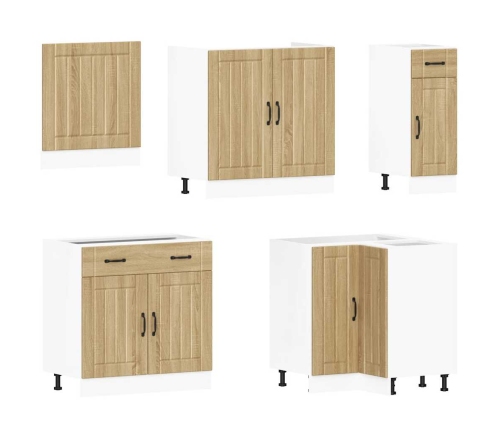 11-Daļīgs Virtuves Skapītis Komplekts, Lucca, Ozolkoka Vidaxl