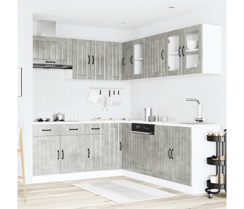 11-Daļīgs Virtuves Skapītis Komplekts, Lucca, Betona Pelēks Vidaxl