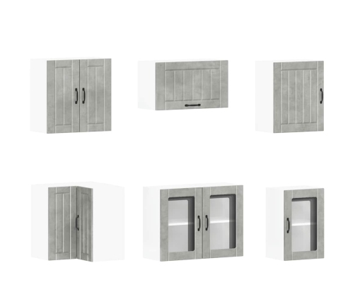 11-Daļīgs Virtuves Skapītis Komplekts, Lucca, Betona Pelēks Vidaxl