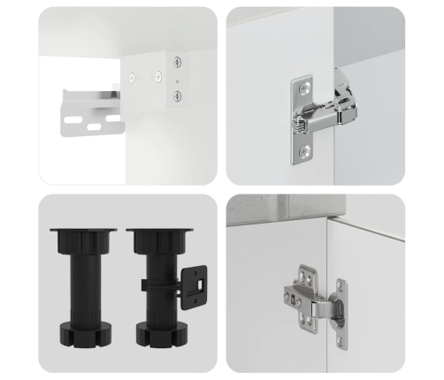 11-Daļīgs Virtuves Skapītis Komplekts, Lucca, Betona Pelēks Vidaxl