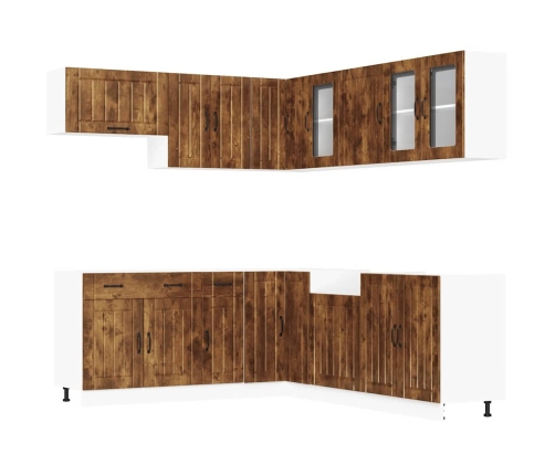 11-Daļīgs Virtuves Skapītis Komplekts, Lucca, Ozola Krāsa Vidaxl