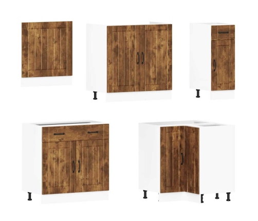 11-Daļīgs Virtuves Skapītis Komplekts, Lucca, Ozola Krāsa Vidaxl