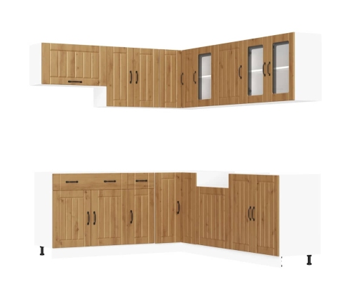 11-Daļīgs Virtuves Skapītis Komplekts, Lucca, Koka Karas Vidaxl