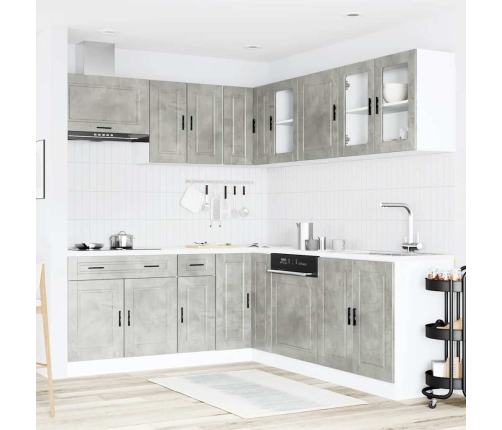 11-Daļīgs Virtuves Skapītis Komplekts, Porto, Betona Pelēks Vidaxl