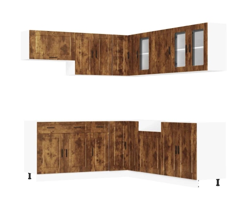 11-Daļīgs Virtuves Skapītis Komplekts, Porto, Ozola Krāsa Vidaxl