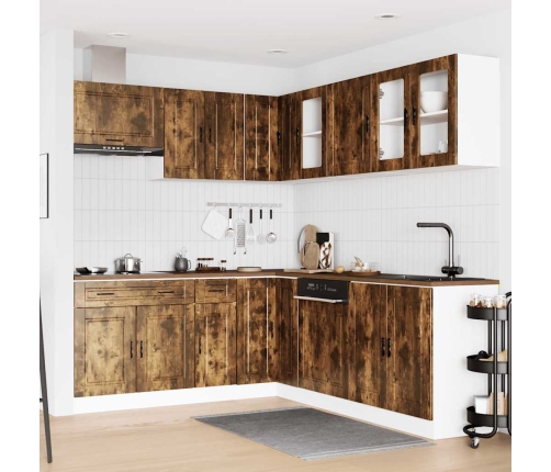 11-Daļīgs Virtuves Skapītis Komplekts, Porto, Ozola Krāsa Vidaxl