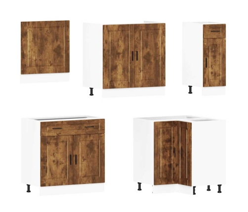 11-Daļīgs Virtuves Skapītis Komplekts, Porto, Ozola Krāsa Vidaxl