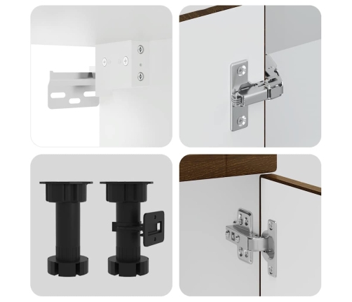 11-Daļīgs Virtuves Skapītis Komplekts, Porto, Brūna Ozola Vidaxl