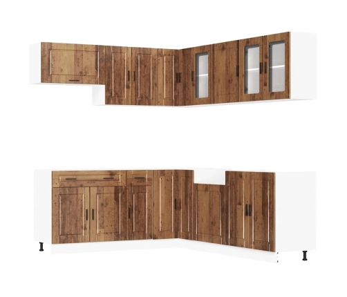 11-Daļīgs Virtuves Skapītis Komplekts, Porto, Veca Koka Vidaxl