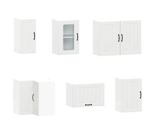 11-Daļīgs Virtuves Skapītis Komplekts, Kalmar, Balts Vidaxl