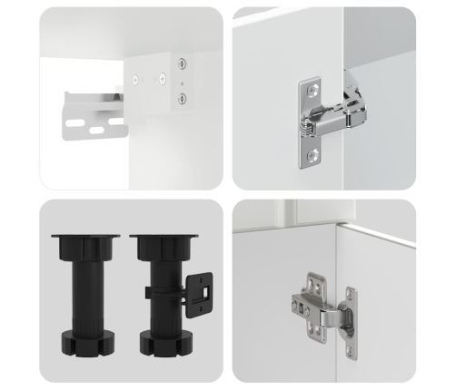 11-Daļīgs Virtuves Skapītis Komplekts, Kalmar, Balts Vidaxl