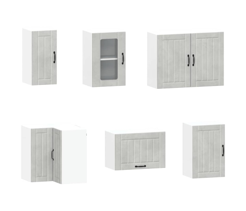 vidaXL 11-daļīgs virtuves skapītis komplekts, Kalmar, betona pelēks