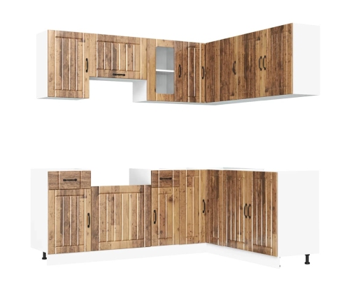 11-Daļīgs Virtuves Skapītis Komplekts, Kalmar, Veca Koka Vidaxl