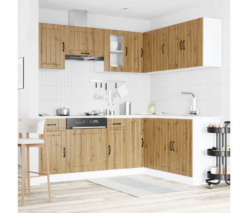 vidaXL 11-daļīgs virtuves skapītis komplekts, Kalmar, koka karas