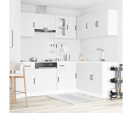 11-Daļīgs Virtuves Skapītis Komplekts, Lucca, Balta Vidaxl