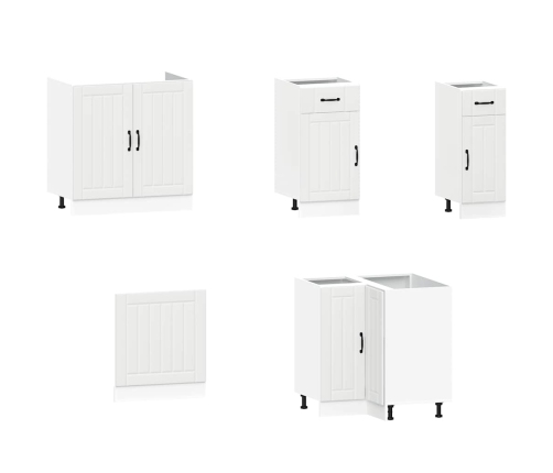 11-Daļīgs Virtuves Skapītis Komplekts, Lucca, Balta Vidaxl