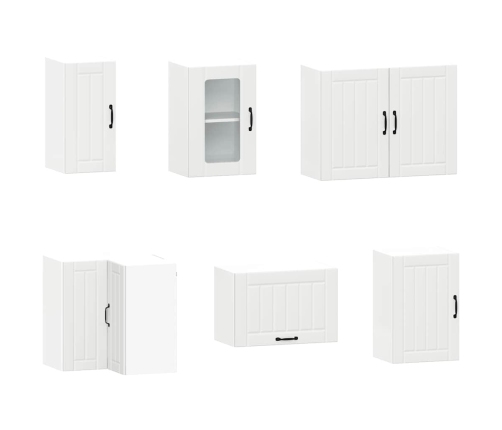 11-Daļīgs Virtuves Skapītis Komplekts, Lucca, Balta Vidaxl