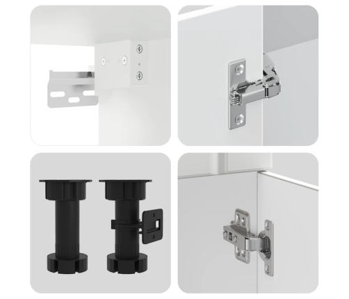 11-Daļīgs Virtuves Skapītis Komplekts, Lucca, Balta Vidaxl