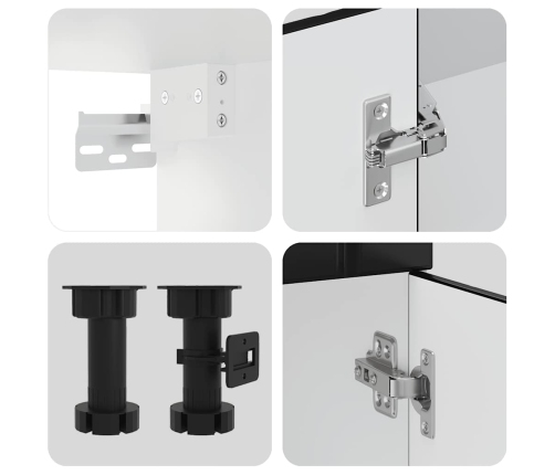 11-Daļīgs Virtuves Skapītis Komplekts, Lucca, Melns Vidaxl