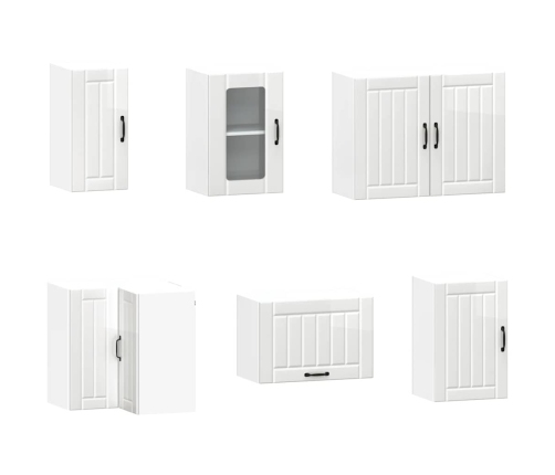 11-Daļīgs Virtuves Skapītis Komplekts, Lucca, Spīdīgi Balta Vidaxl