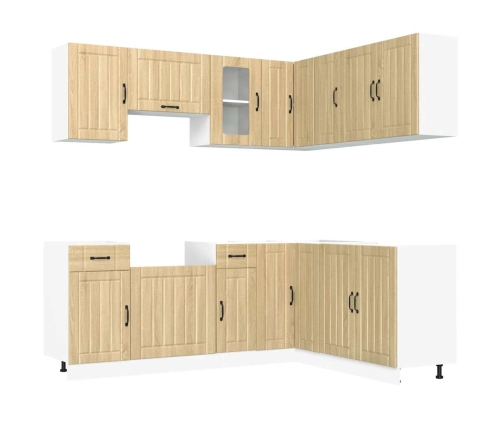 11-Daļīgs Virtuves Skapītis Komplekts, Lucca, Ozolkoka Vidaxl