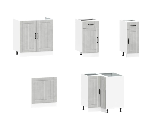 11-Daļīgs Virtuves Skapītis Komplekts, Lucca, Betona Pelēks Vidaxl