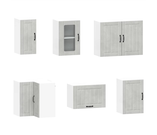 11-Daļīgs Virtuves Skapītis Komplekts, Lucca, Betona Pelēks Vidaxl