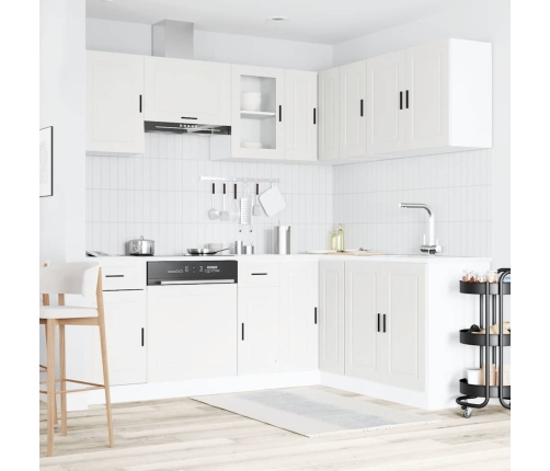 11-Daļīgs Virtuves Skapītis Komplekts, Porto, Balta Vidaxl