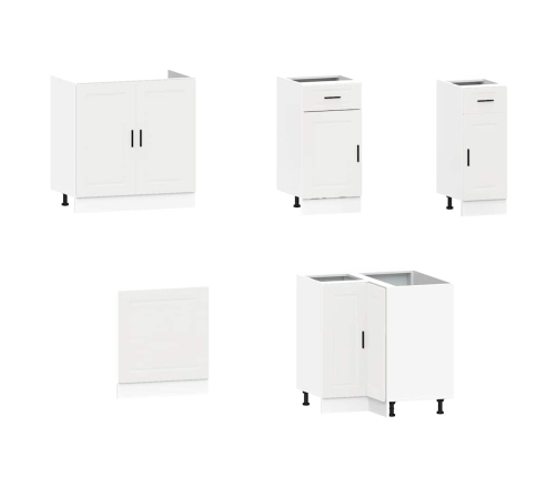 11-Daļīgs Virtuves Skapītis Komplekts, Porto, Balta Vidaxl