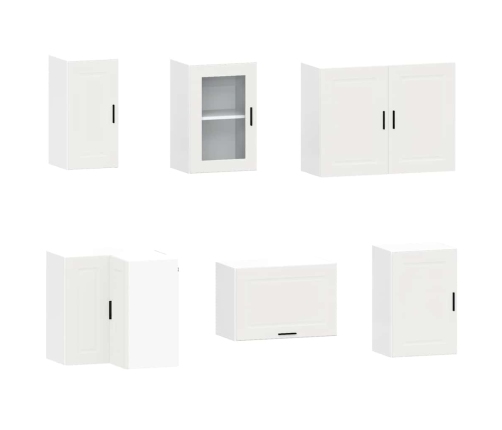 11-Daļīgs Virtuves Skapītis Komplekts, Porto, Balta Vidaxl