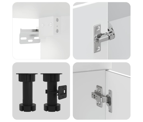 11-Daļīgs Virtuves Skapītis Komplekts, Porto, Balta Vidaxl