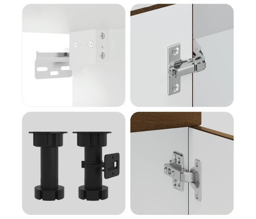 11-Daļīgs Virtuves Skapītis Komplekts, Porto, Brūna Ozola Vidaxl