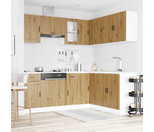 11-Daļīgs Virtuves Skapītis Komplekts, Porto, Koka Karas Vidaxl