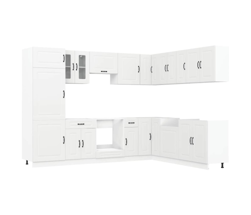 vidaXL 14-daļīgs virtuves skapītis komplekts, Kalmar, balts