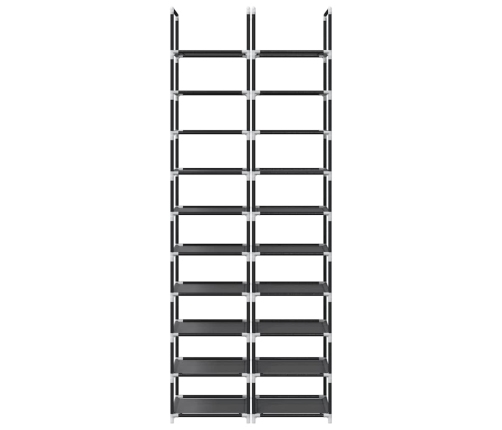 10-Līmeņu Apavu Plaukti, 2 Gab., 33X33X174 Cm, Neausts Audums Vidaxl