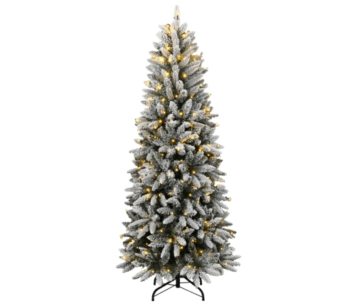 vidaXL mākslīgā Ziemassvētku egle ar sniegu, 120 cm, 150 LED