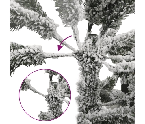 Mākslīgā Ziemassvētku Egle Ar Sniegu, 240 Cm, 300 Led Vidaxl