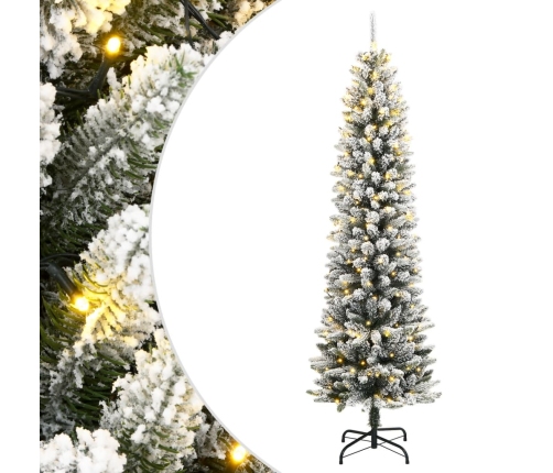 vidaXL mākslīgā Ziemassvētku egle ar sniegu, 150 cm, 150 LED