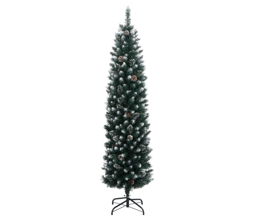 vidaXL mākslīgā Ziemassvētku egle, šaura, 150 cm, 150 LED