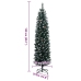 vidaXL mākslīgā Ziemassvētku egle, šaura, 150 cm, 150 LED