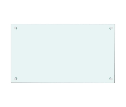 vidaXL virtuves sienas paneļi, 2 gab., 70x40 cm, rūdīts stikls, balts