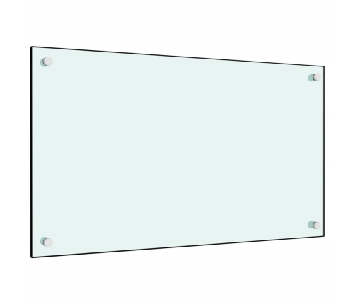 vidaXL virtuves sienas paneļi, 2 gab., 70x40 cm, rūdīts stikls, balts